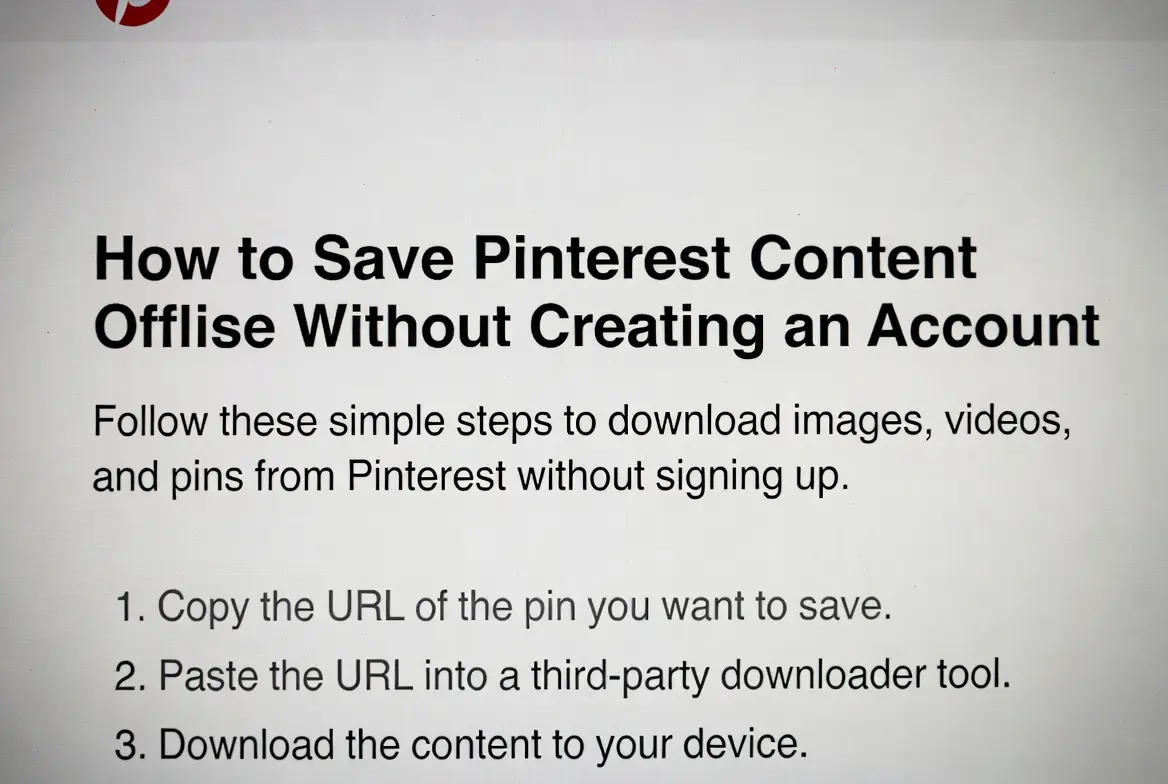 Save Pinterest Content Offline Without Creating an Account