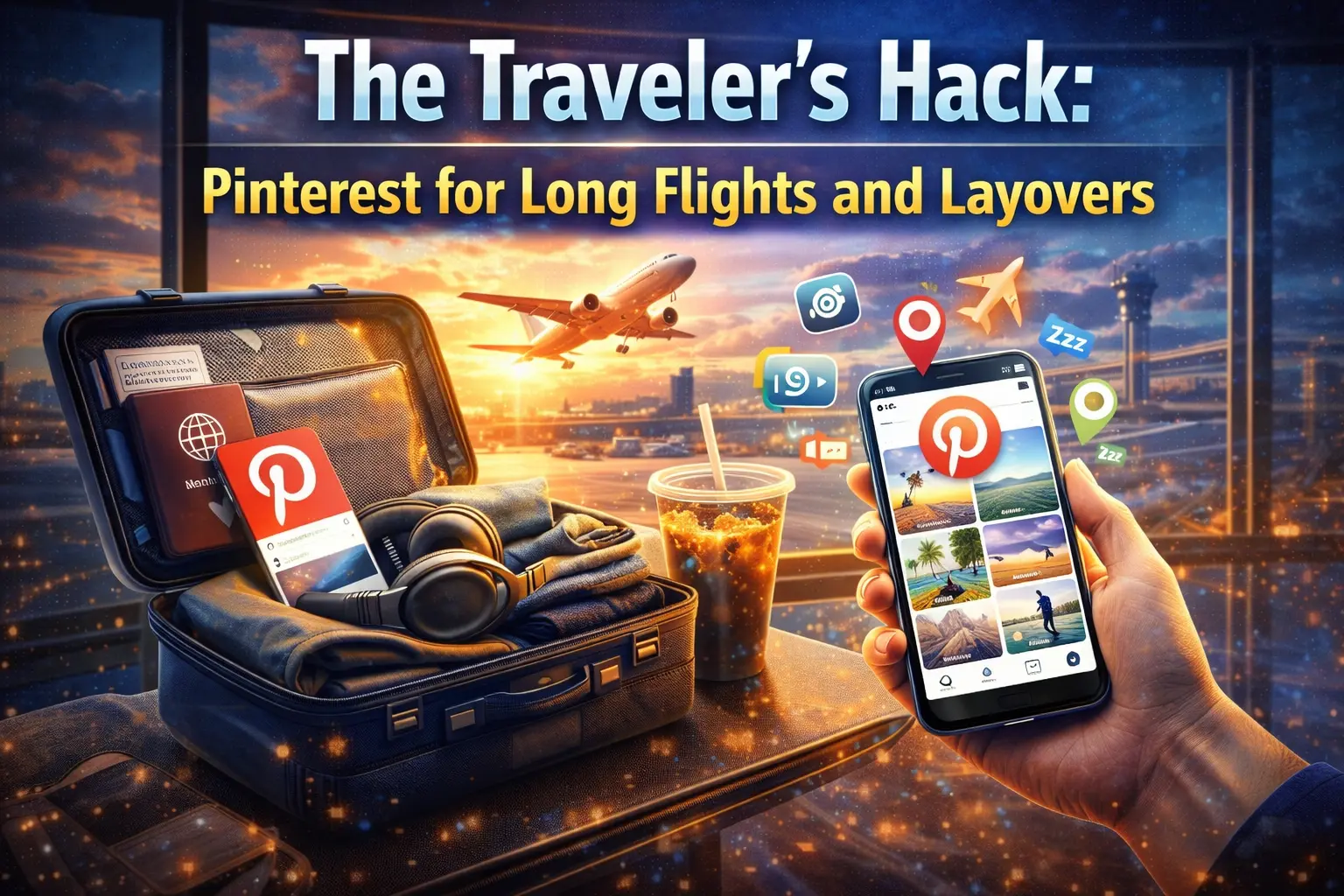 The Traveler’s Hack: Pinterest for Long Flights and Layovers